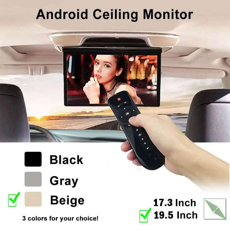 Touchscreen Car Roof Ceiling Monitor