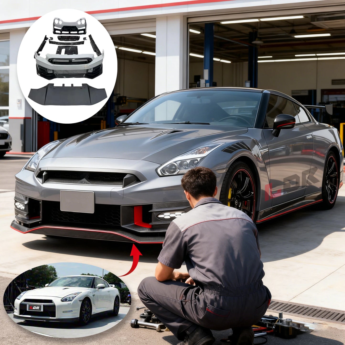 Nissan GTR R35 to Nismo 2025 Facelift Body Kit