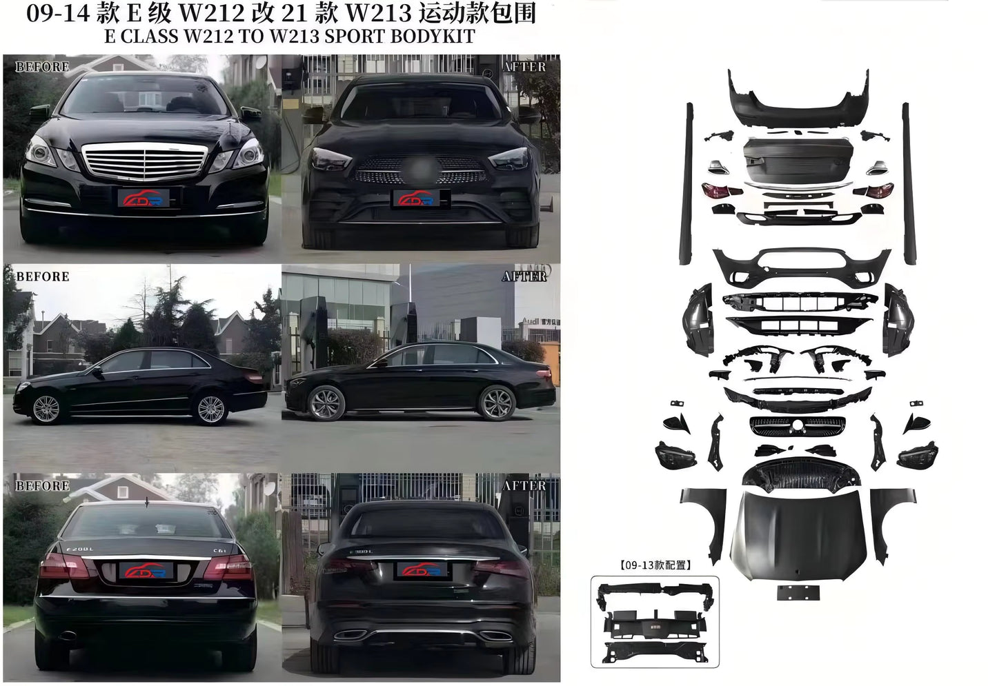 Mercedes-Benz E-Class W212 to W213 Facelift Body Kit