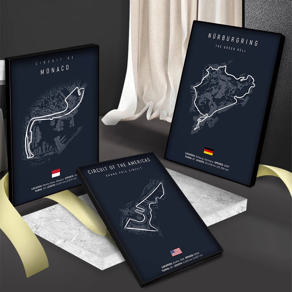 F1 Track Wall Art