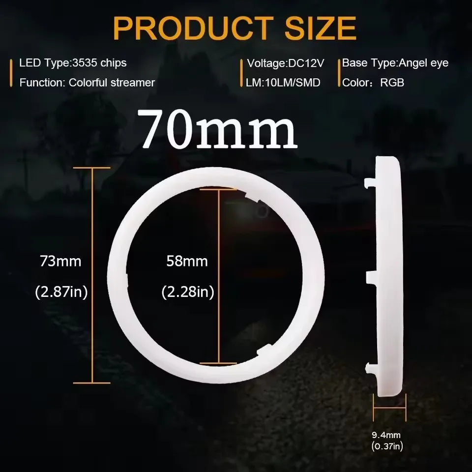 RGB Halo Rings LED Headlights