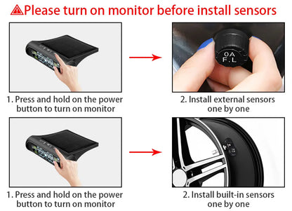 Solar Power Car Tire Pressure Monitor System