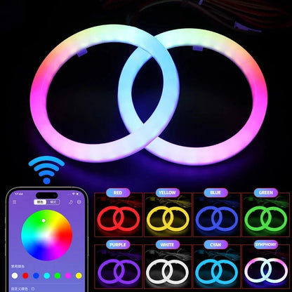 RGB Halo Rings LED Headlights
