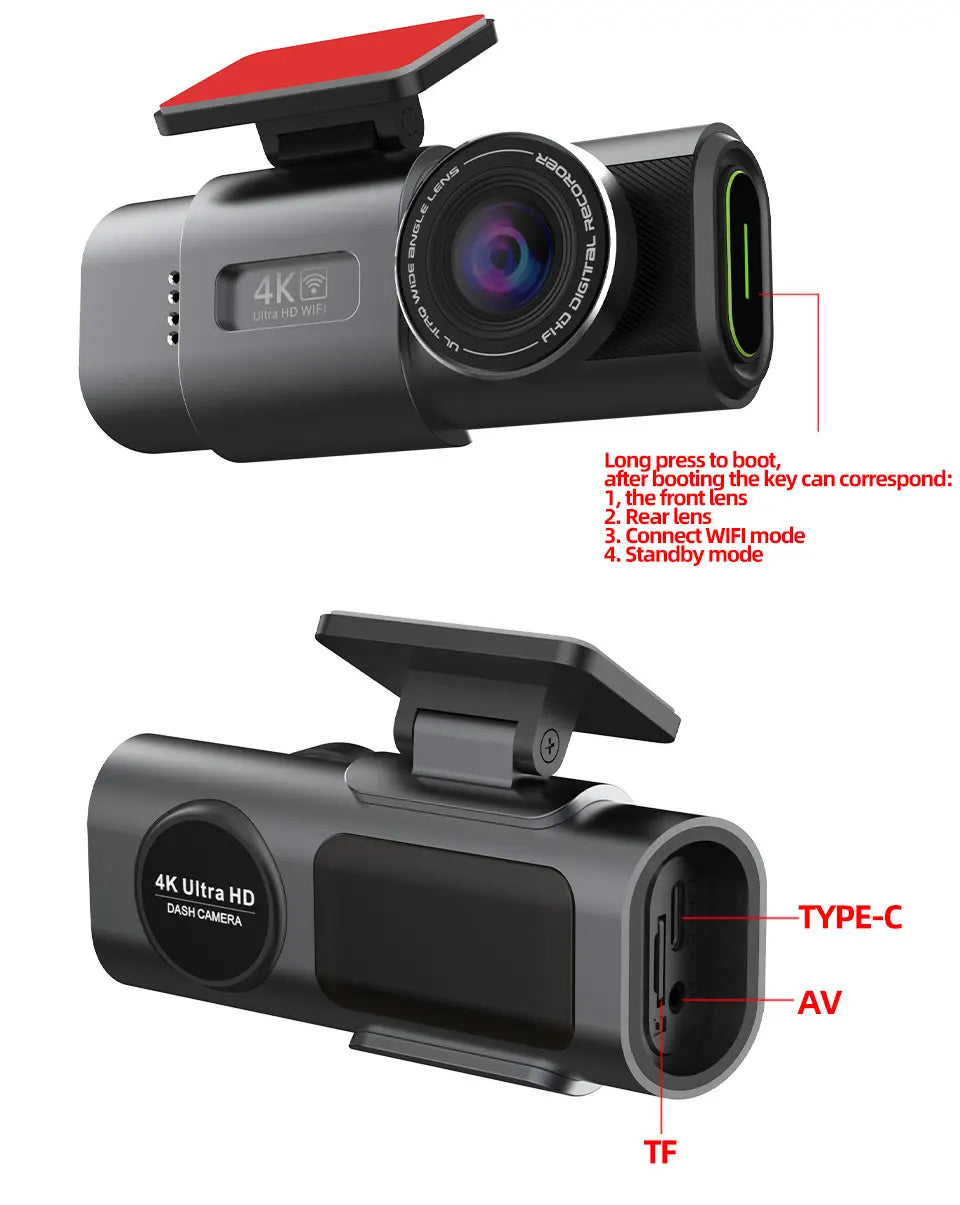 4K UHD Night Vision Dashcam