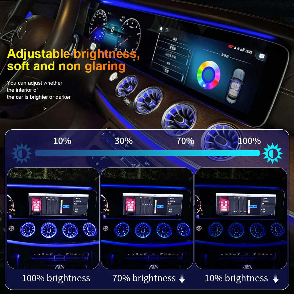 64 Colors LED Air Vents For Mercedes Benz E-Class W213