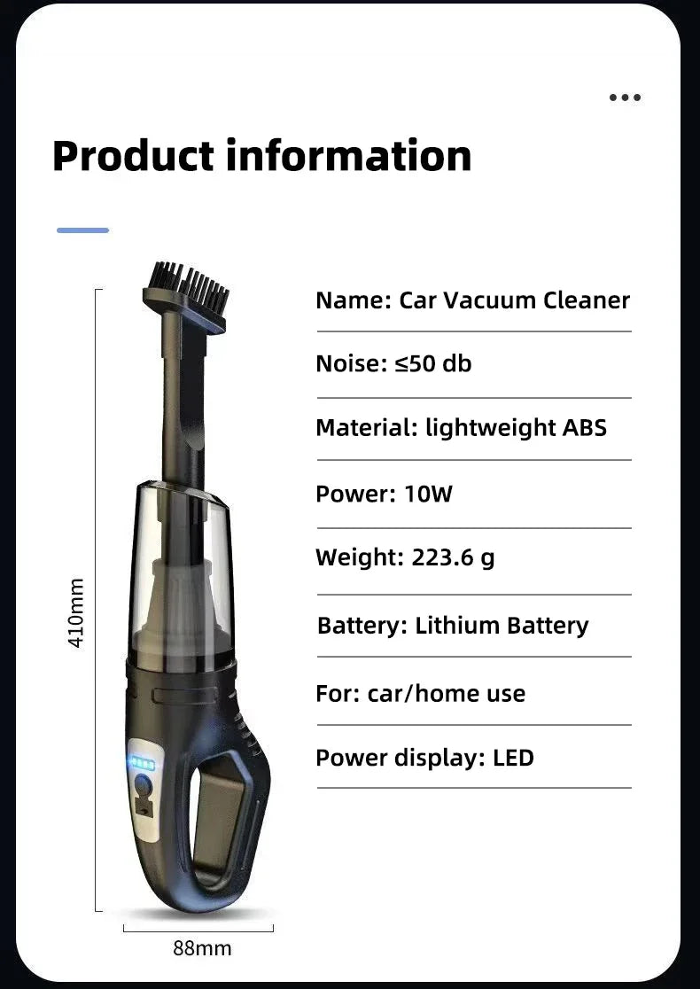 Wireless Car Vacuum Cleaner
