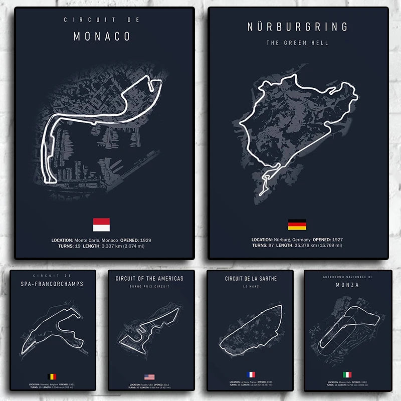 F1 Track Wall Art
