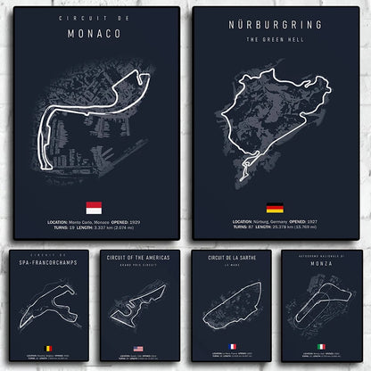 F1 Track Wall Art