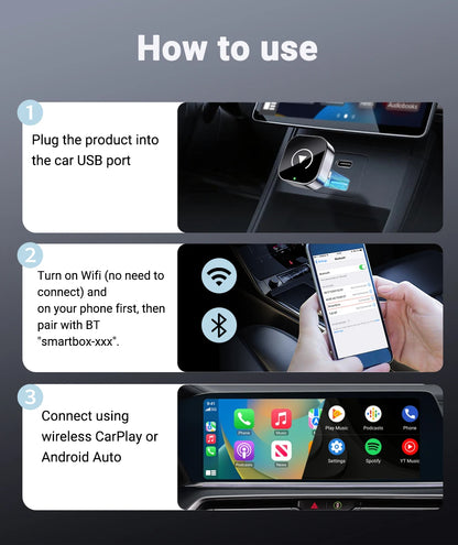 2-in-1 Wireless AI Car Smart Box