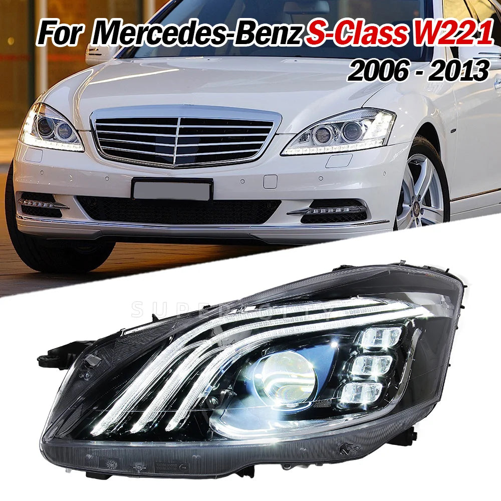Mercedes-Benz S-Class W221 Maybach-Style Headlights