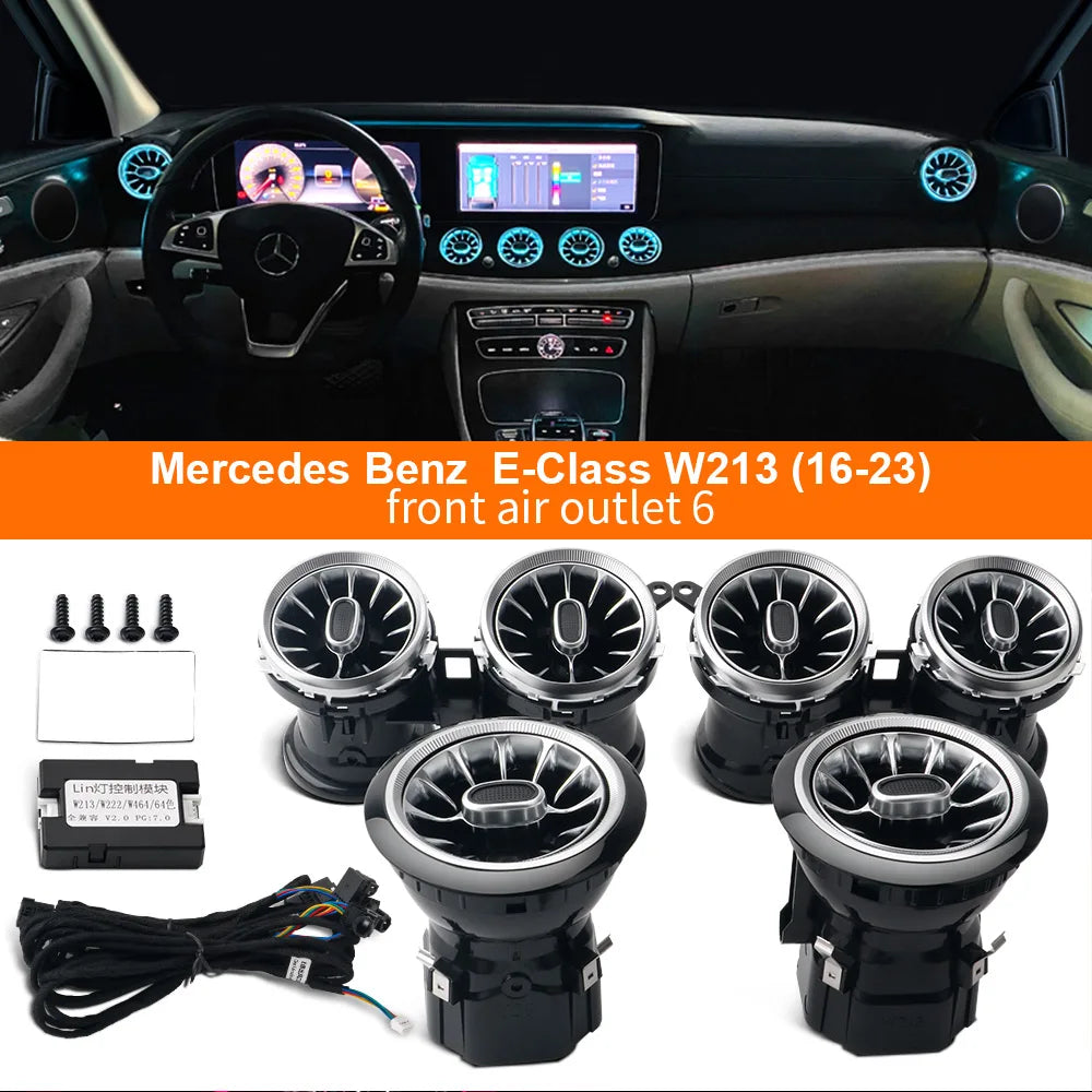 64 Colors LED Air Vents For Mercedes Benz E-Class W213