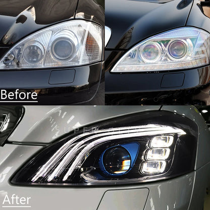 Mercedes-Benz S-Class W221 Maybach-Style Headlights