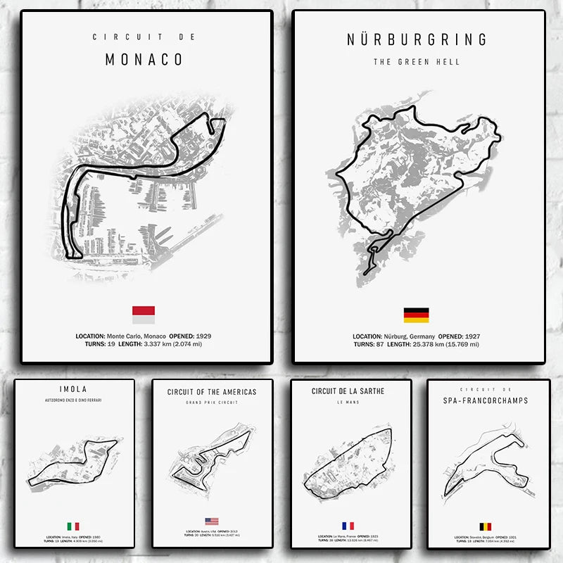 F1 Track Wall Art