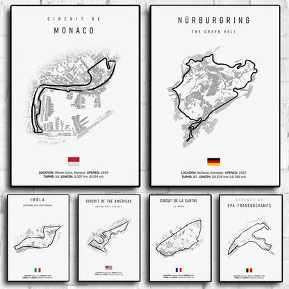 F1 Track Wall Art