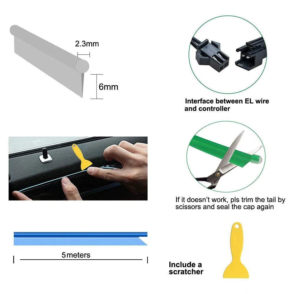 Car Interior Neon LED Strip Light