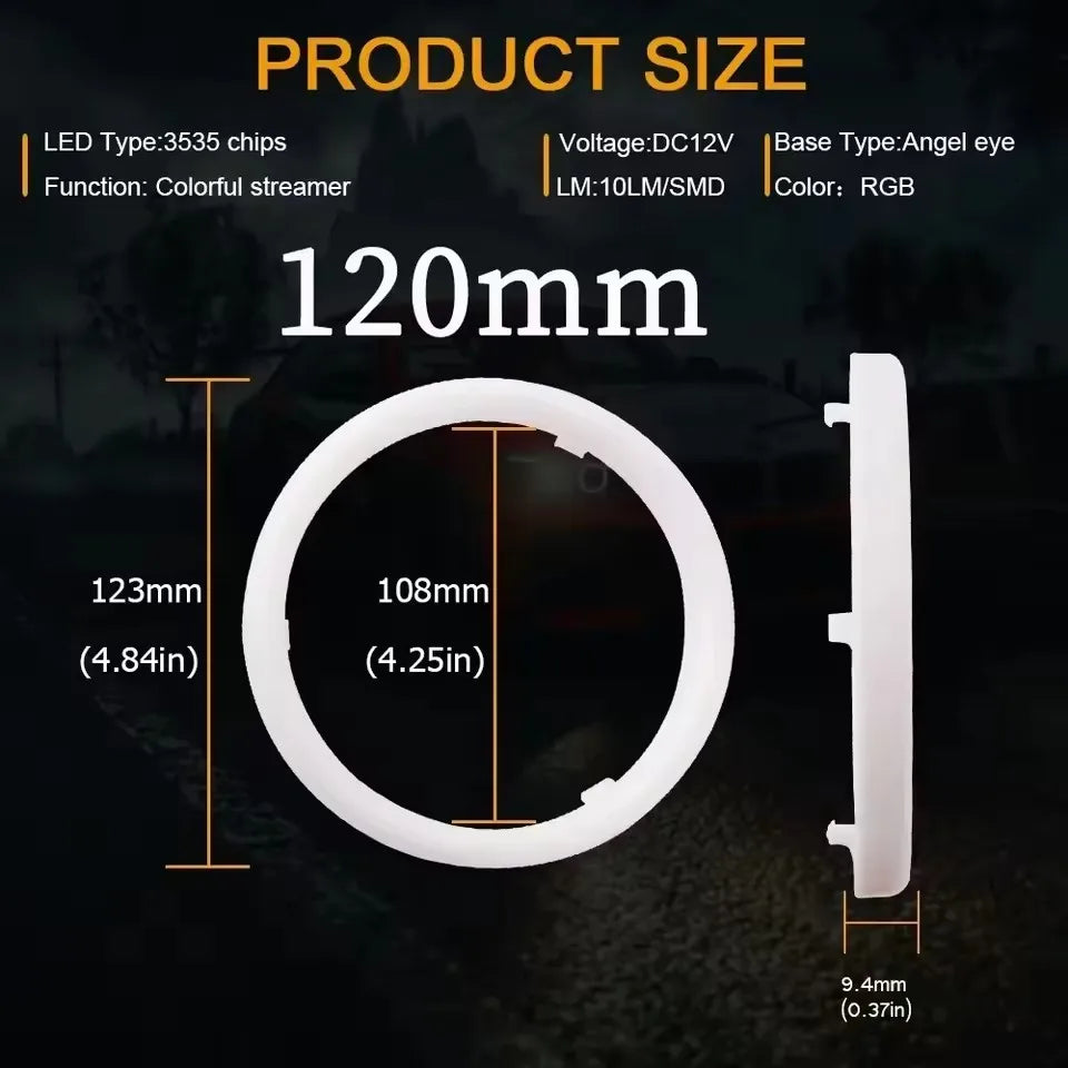 RGB Halo Rings LED Headlights