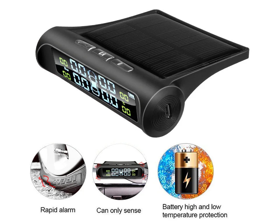 Solar Power Car Tire Pressure Monitor System