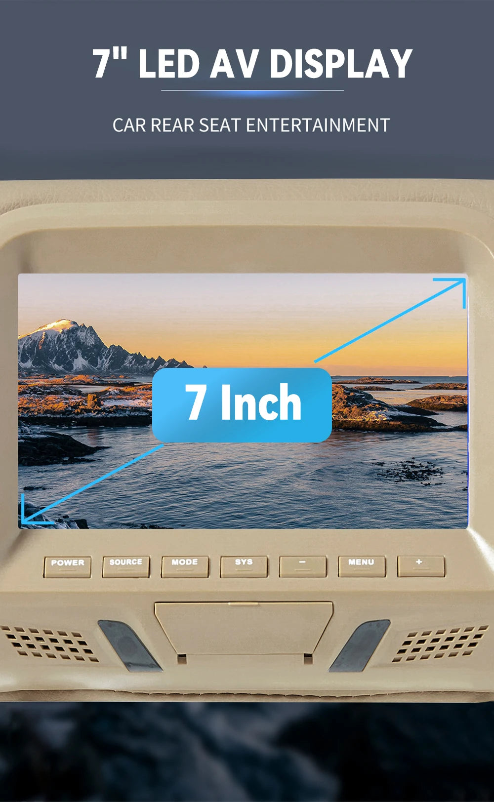7 Inch Car Headrest Monitor