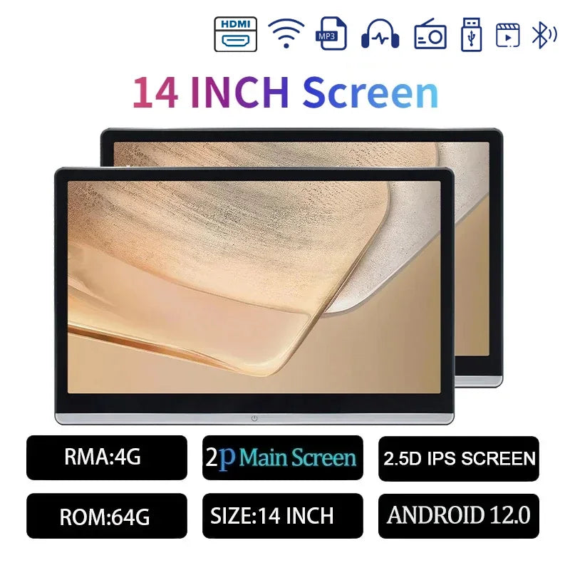 13.3/14" Car Headrest Monitor