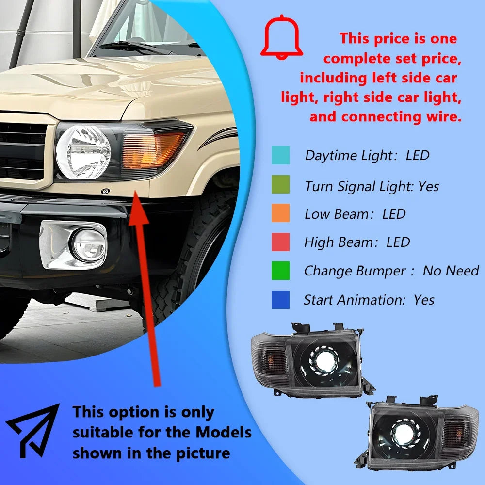 Toyota Land Cruiser 70-Series LED RGB Headlight