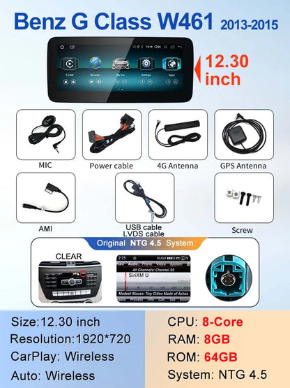 Wireless Multimedia Screen For Mercedes Benz G-Class