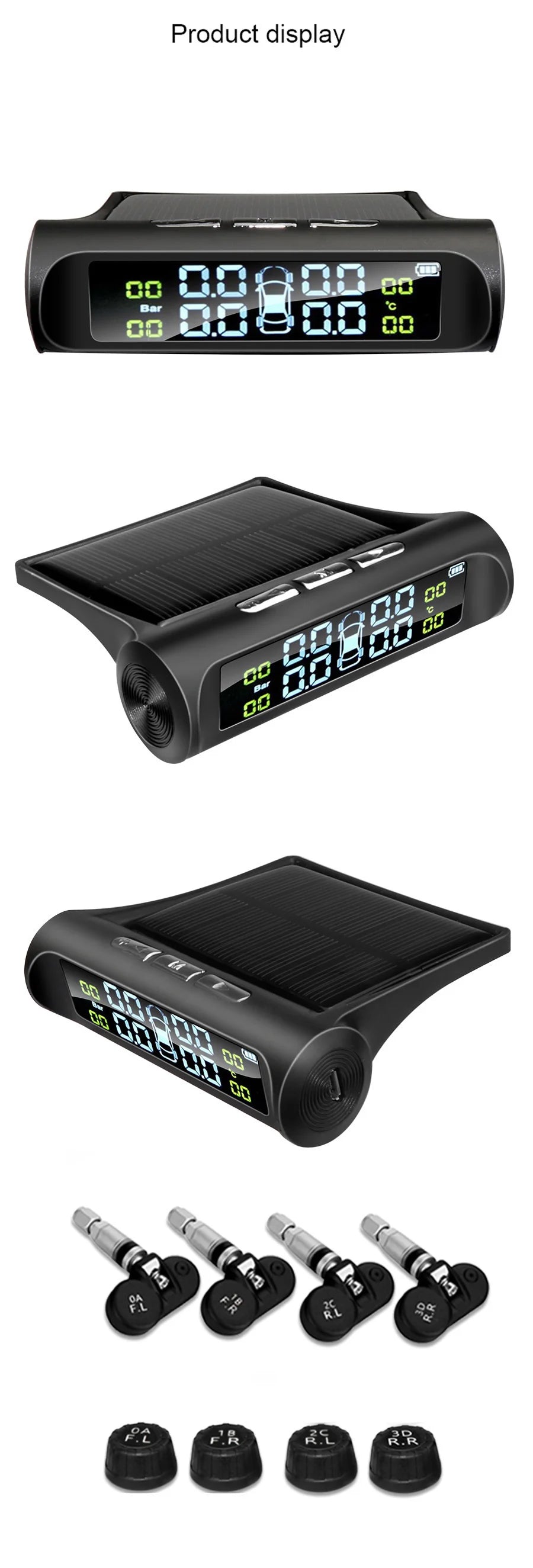 Solar Power Car Tire Pressure Monitor System