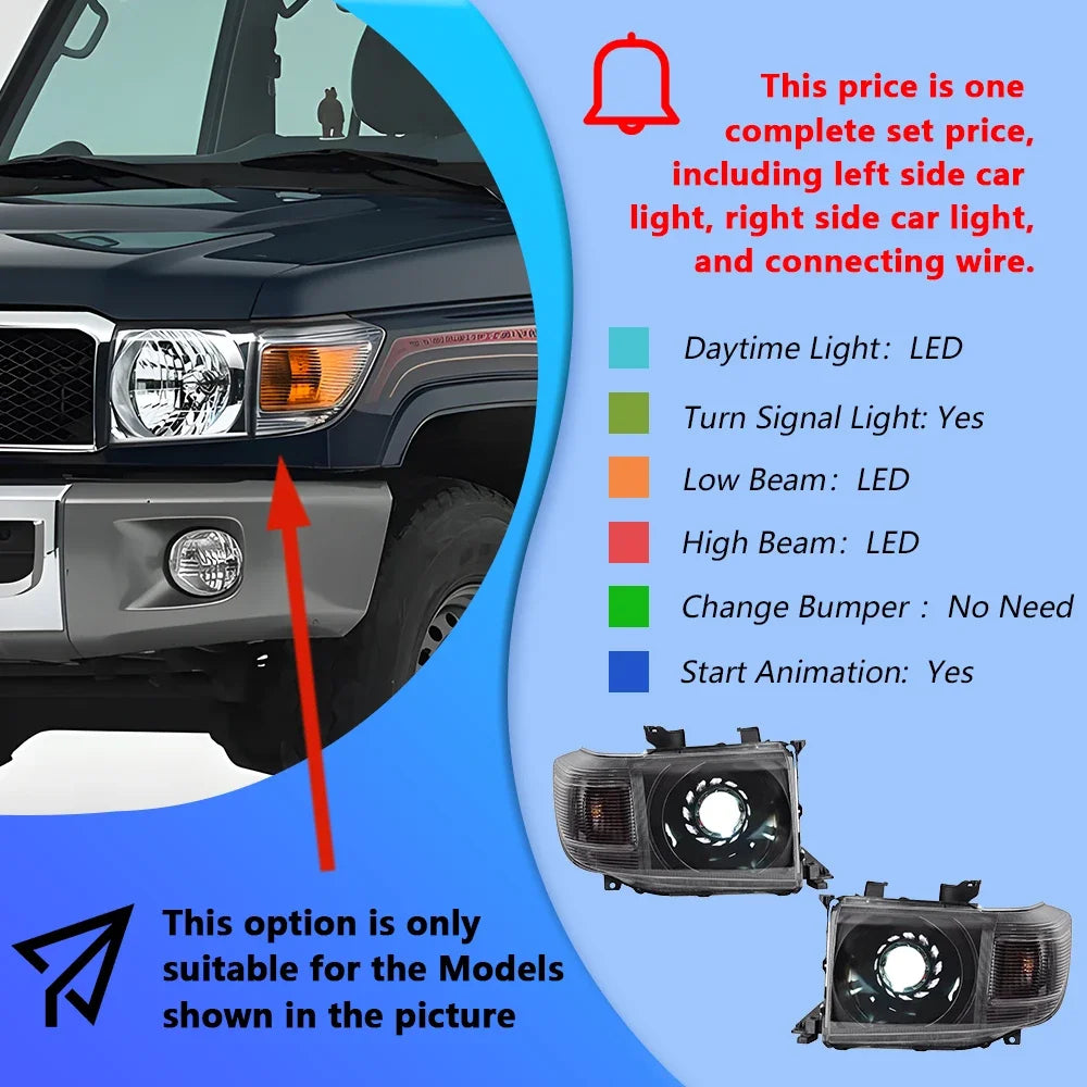 Toyota Land Cruiser 70-Series LED RGB Headlight