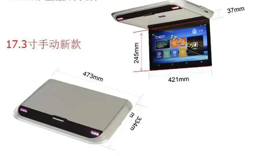 Touchscreen Car Roof Ceiling Monitor