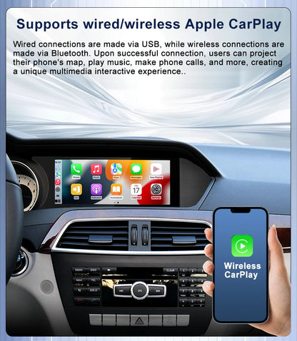 Wireless Multimedia Display For Mercedes-Benz C-Class W204