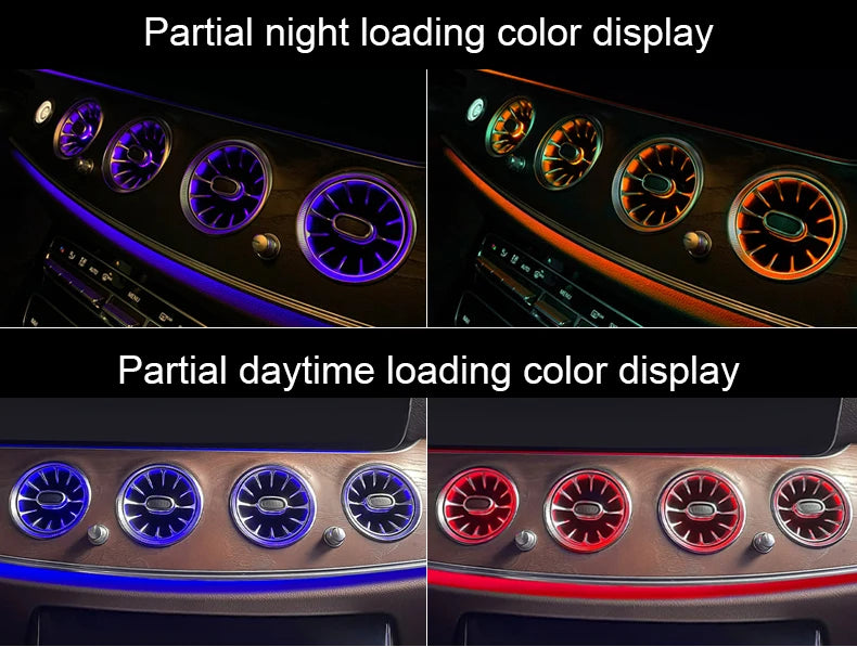 64 Colors LED Air Vents For Mercedes Benz E-Class W213