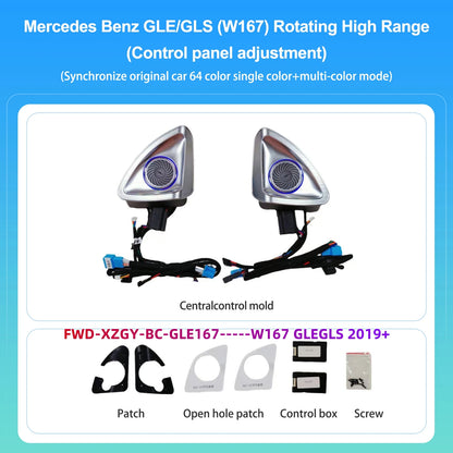 64 Colors 4D Rotating Tweeter Speaker For Mercedes-Benz