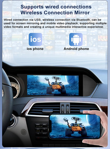 Wireless Multimedia Display For Mercedes-Benz C-Class W204