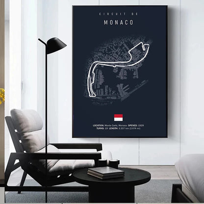 F1 Track Wall Art