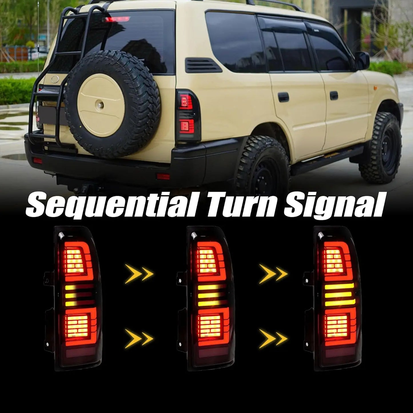 LED Tail Lights For Toyota Land Cruiser Prado J90