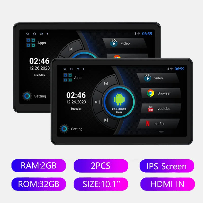 10.1" Car Headrest Monitor