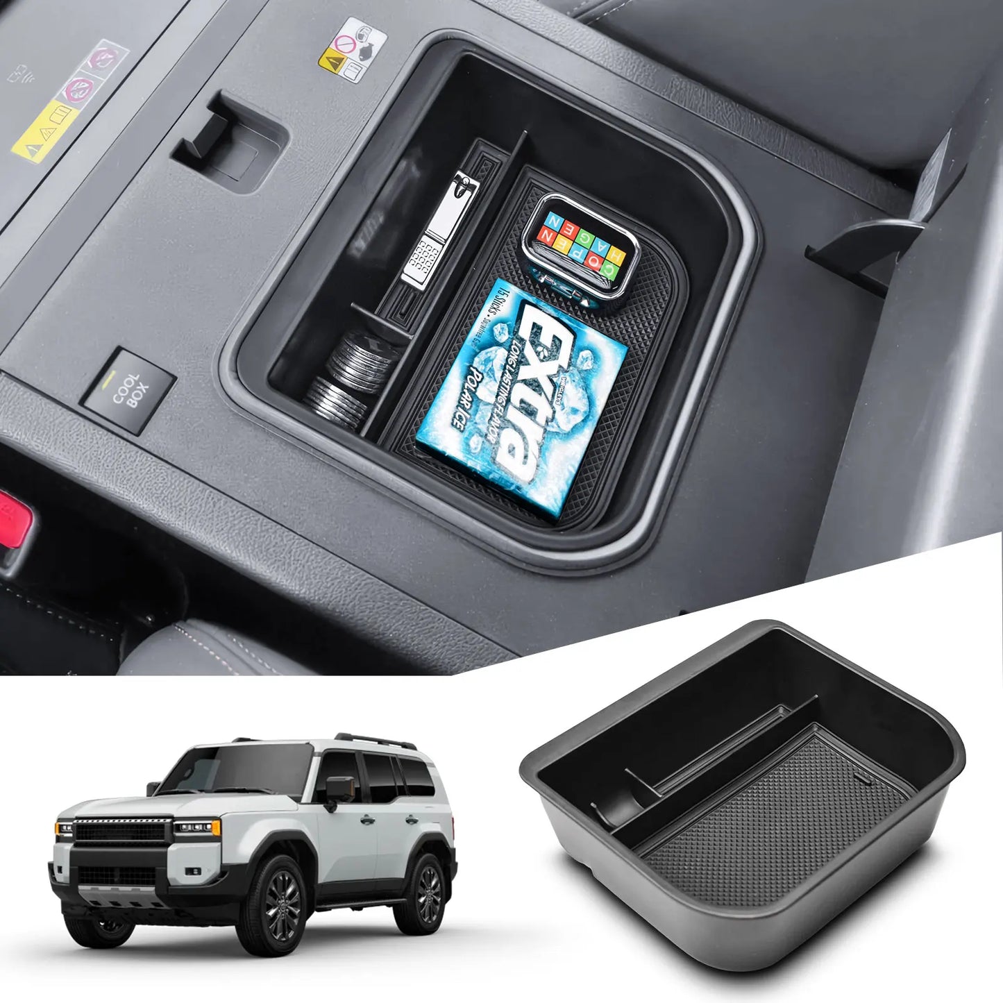 Armrest Storage Cool Box for Toyota Land Cruiser Prado 250