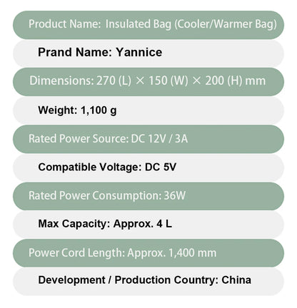 Car Mini Refrigerator Bag