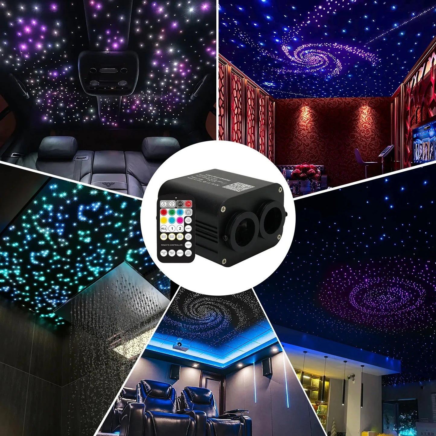 RGB Car Fiber Optic Star Ceiling Lights