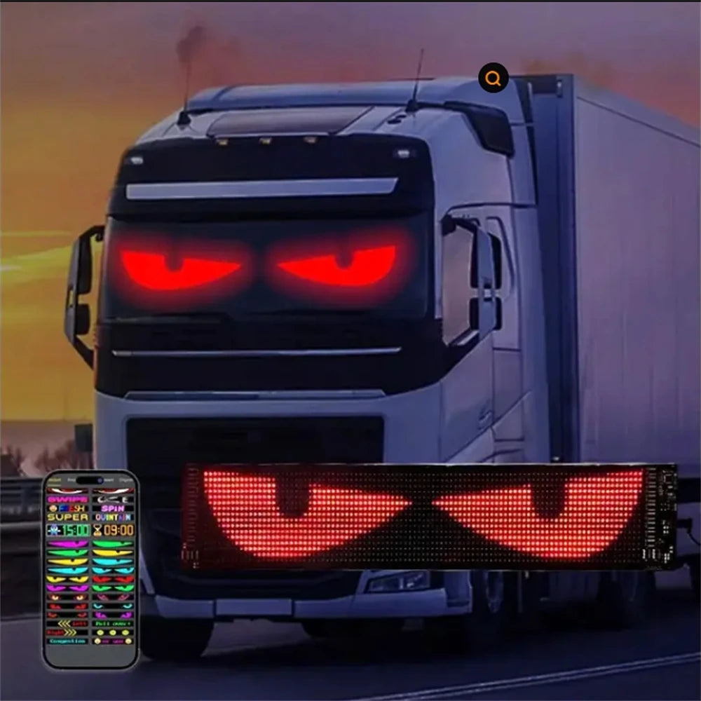 Evil Eyes LED Windshield Pixel Display