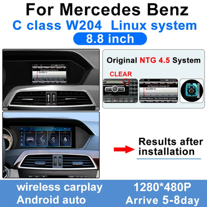 Wireless Multimedia Display For Mercedes-Benz C-Class W204