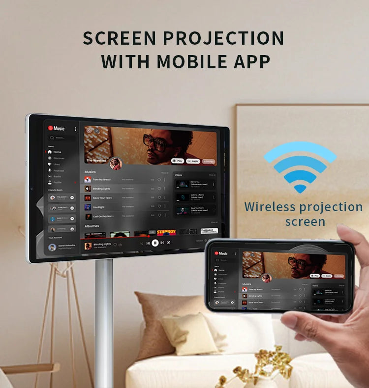 21.5 Inch Touch Screen Rotating Smart TV