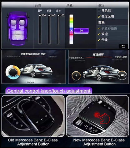 64 Colors LED Air Vents For Mercedes Benz E-Class W213