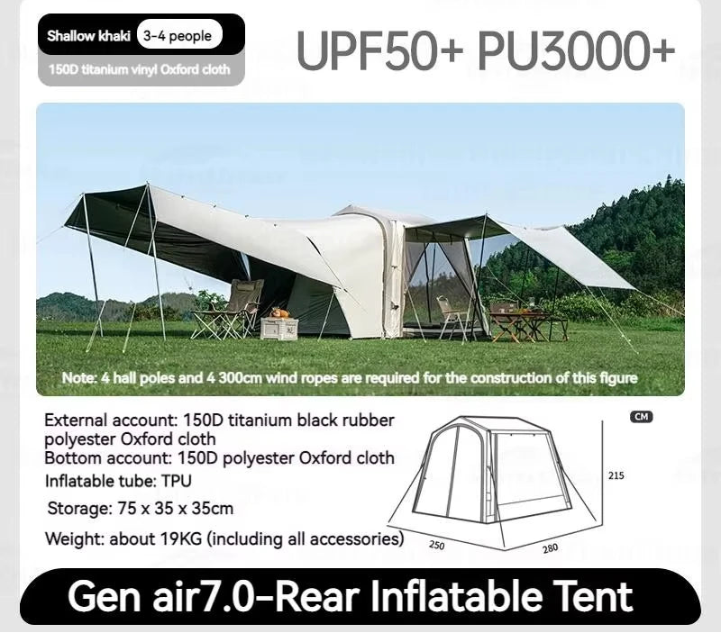 Inflatable Waterproof Car Rear Tent