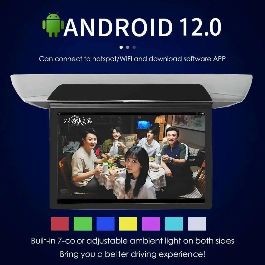 Touchscreen Car Roof Ceiling Monitor