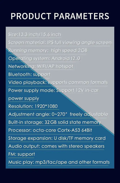 Touchscreen Car Roof Ceiling Monitor