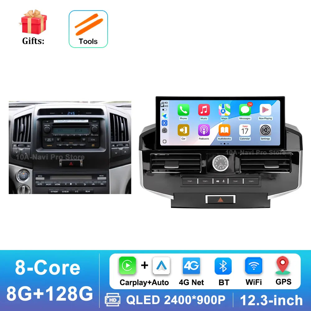 Multimedia Screen for Toyota Land Cruiser LC200
