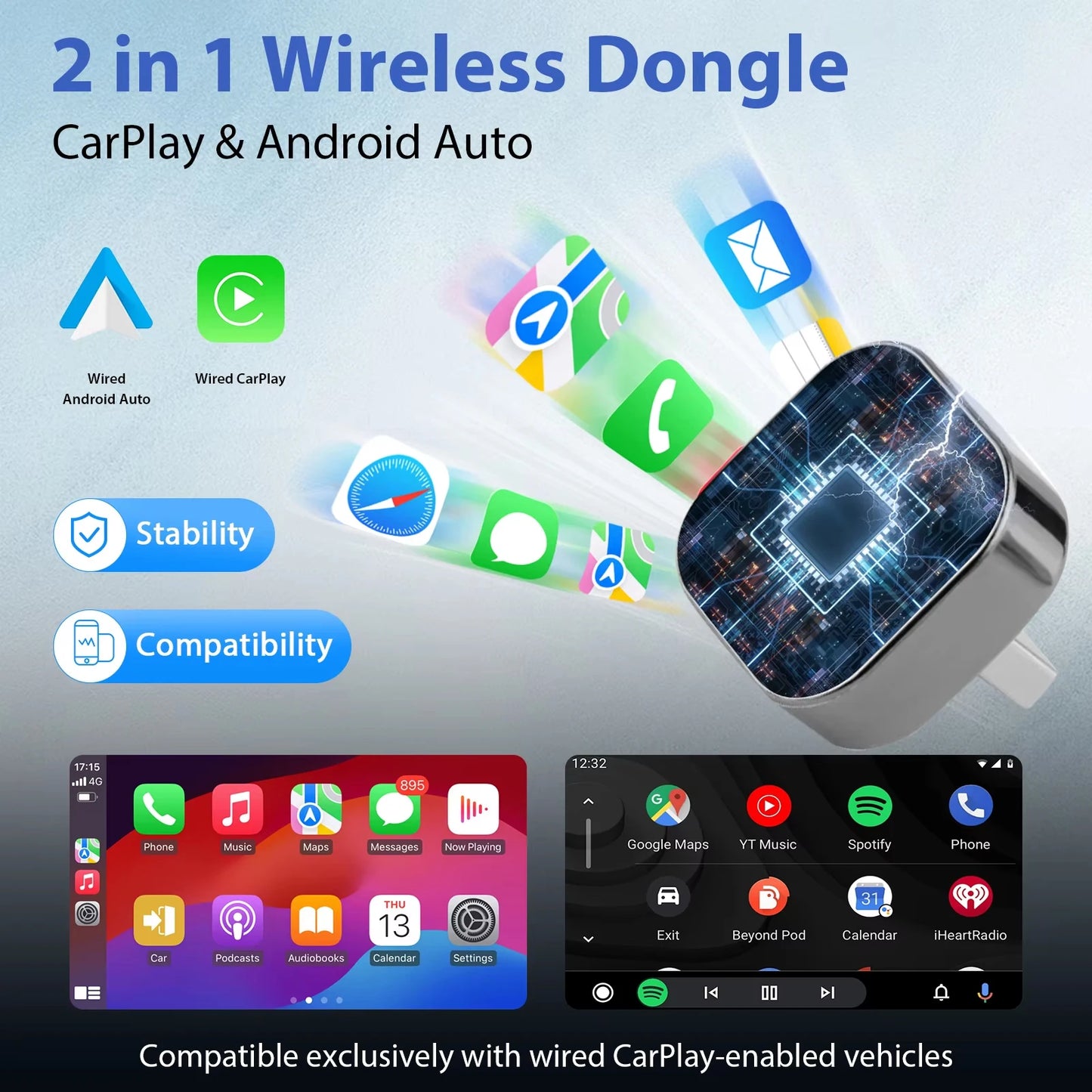 2-in-1 Wireless AI Car Smart Box