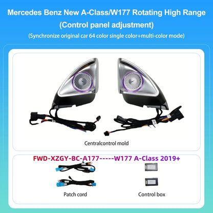 64 Colors 4D Rotating Tweeter Speaker For Mercedes-Benz
