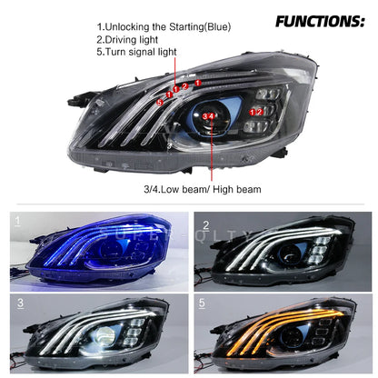 Mercedes-Benz S-Class W221 Maybach-Style Headlights
