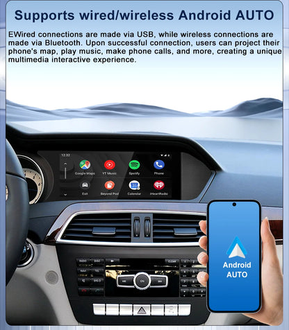 Wireless Multimedia Display For Mercedes-Benz C-Class W204